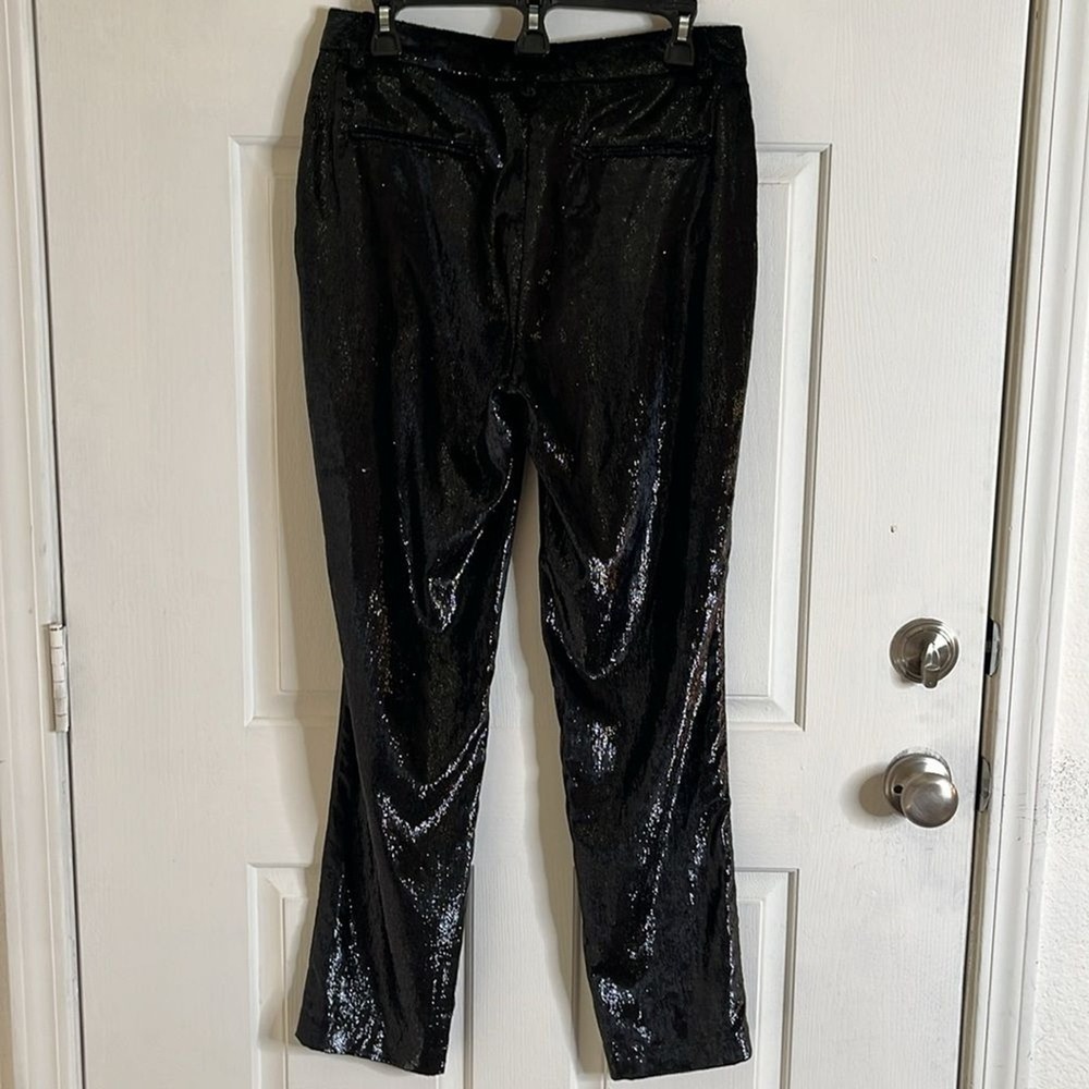 ba&sh Kodi Noir Pants Women's size 4 Glitter Shimmer Sparkles Night Out - Picture 9 of 16